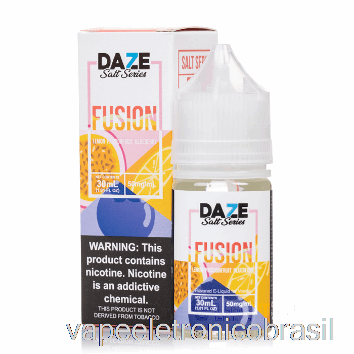 Vape Eletrônico Limão Maracujá Mirtilo - 7 Daze Fusion Salt - 30ml 50mg